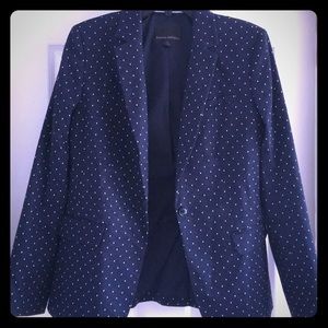 Navy polka dot blazer